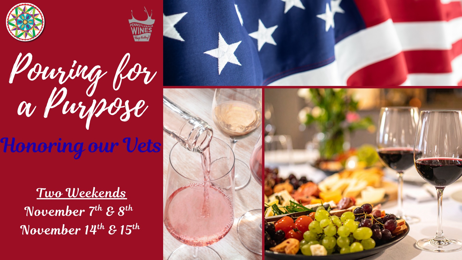 Honoring our Vets, Pairing with Purpose promotional graphic